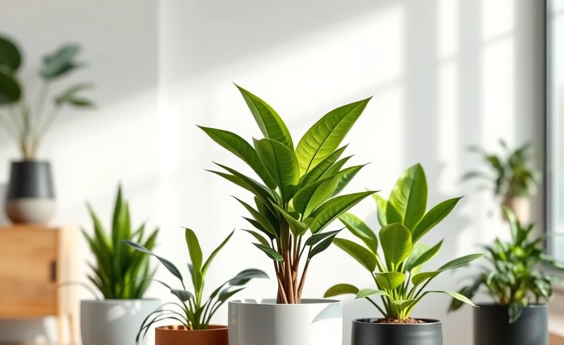 pot size indoor plants