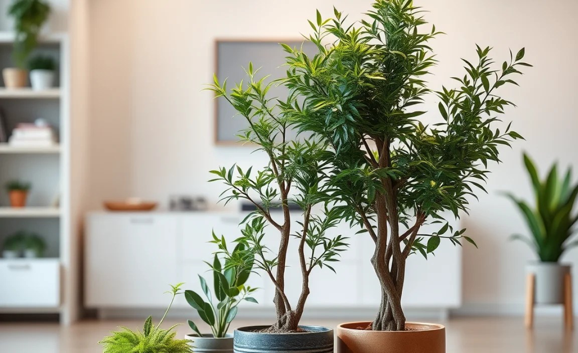 pots indoor trees