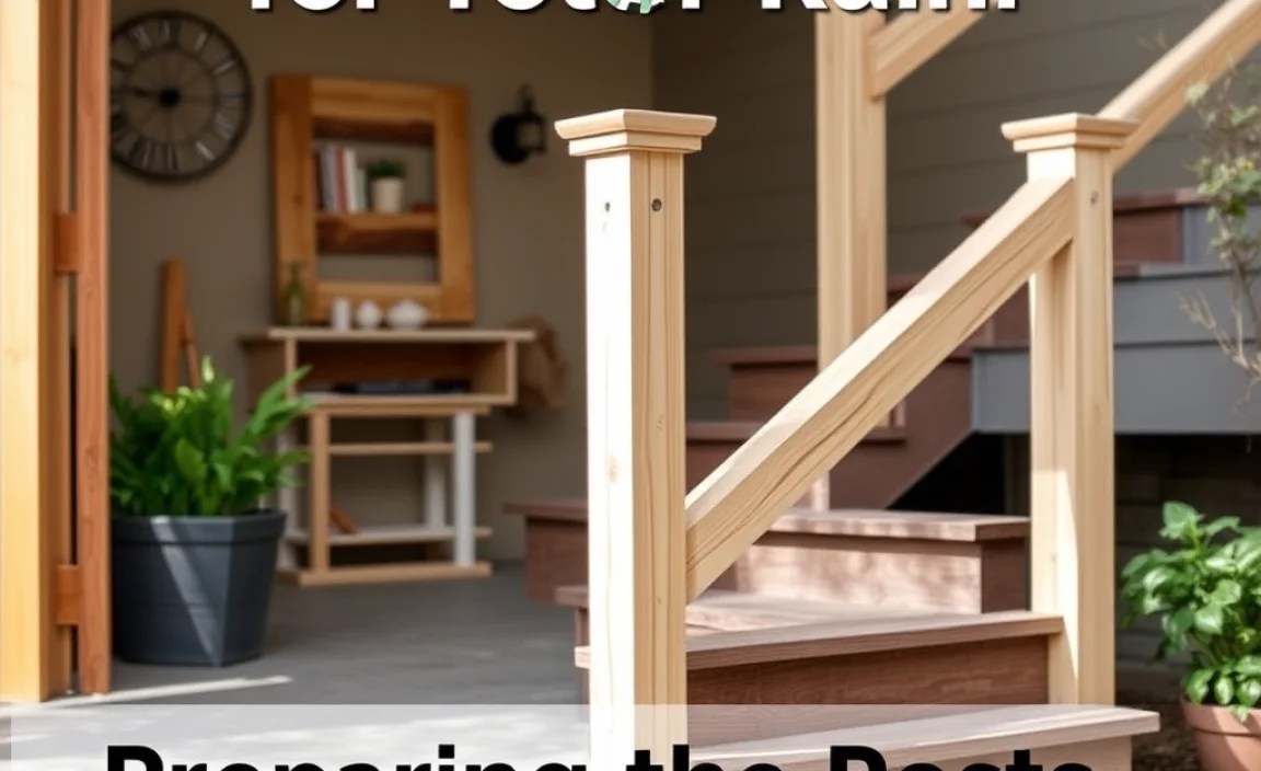 Preparing the Posts for Your Stair Railing