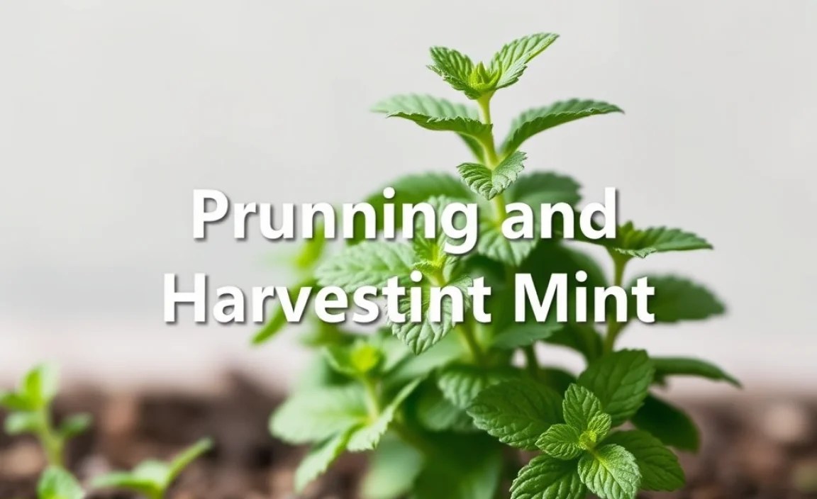 Pruning and Harvesting Mint