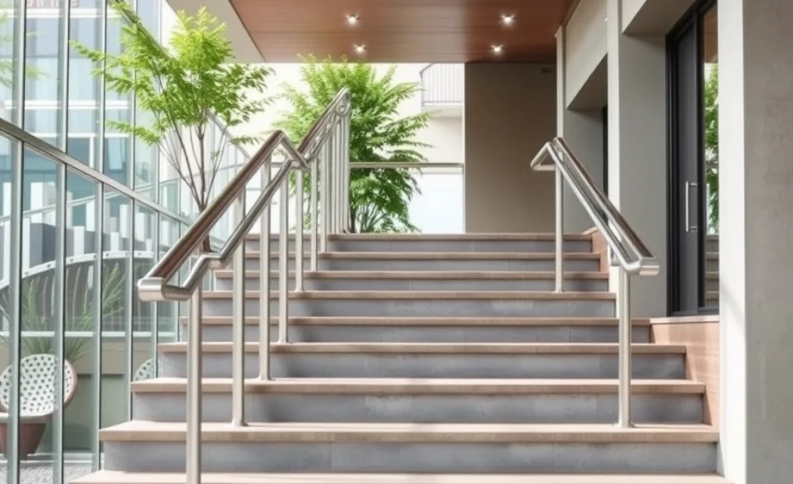 rails steps outdoors