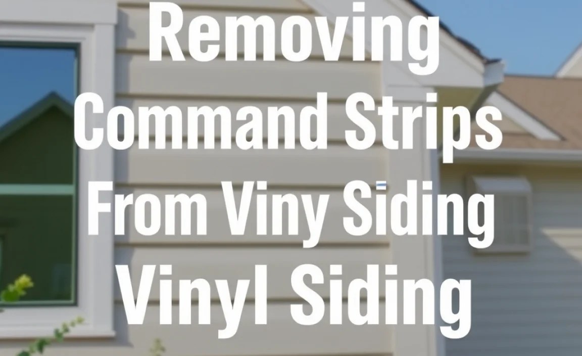 Removing Command Strips From Vinyl Siding Without Damage