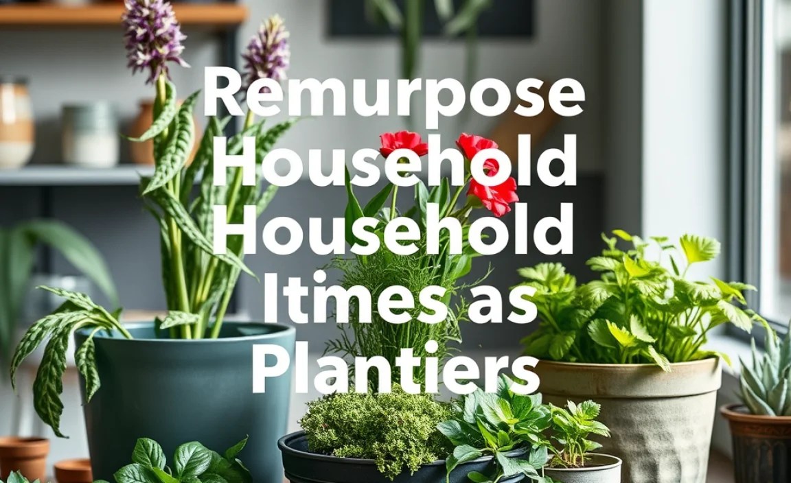 Repurposing Household Items as Planters