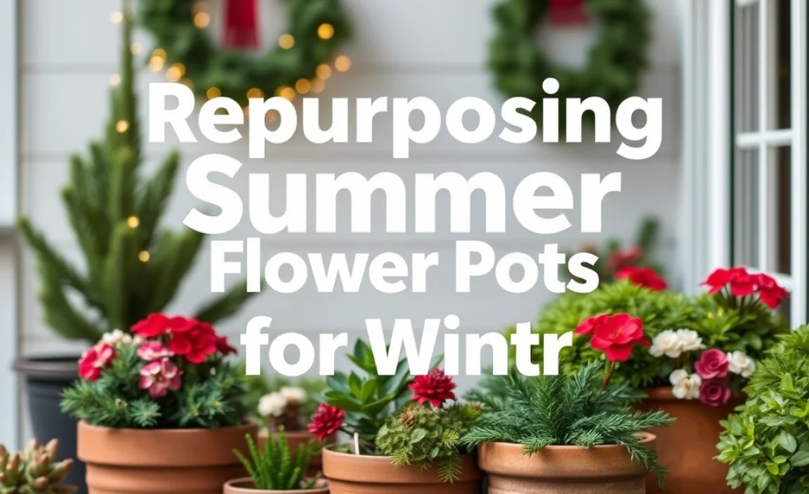 Repurposing Summer Flower Pots for Winter