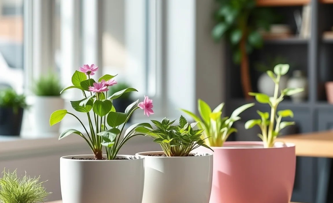 self watering planters