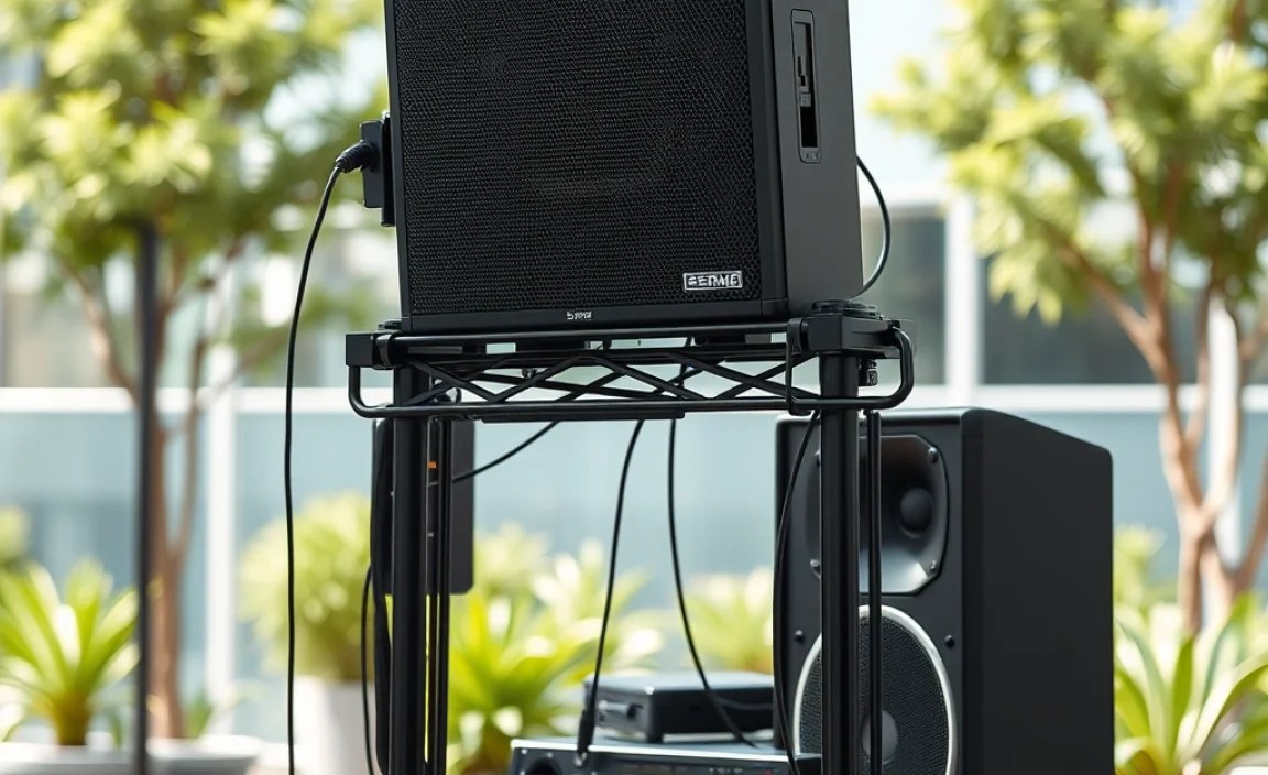 sound system setup outdoor event