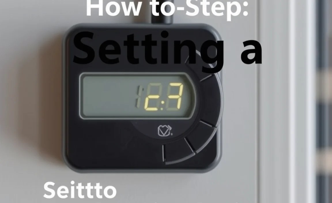 Step-by-Step: Setting a Mechanical Timer