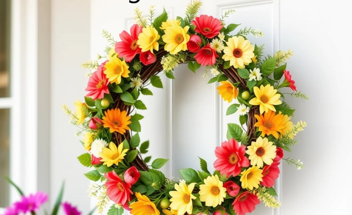 Summer Wreath Ideas Using Flowers