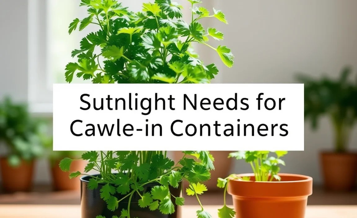 Sunlight Needs for Cilantro in Containers