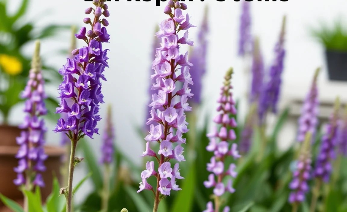 Supporting Tall Larkspur Stems