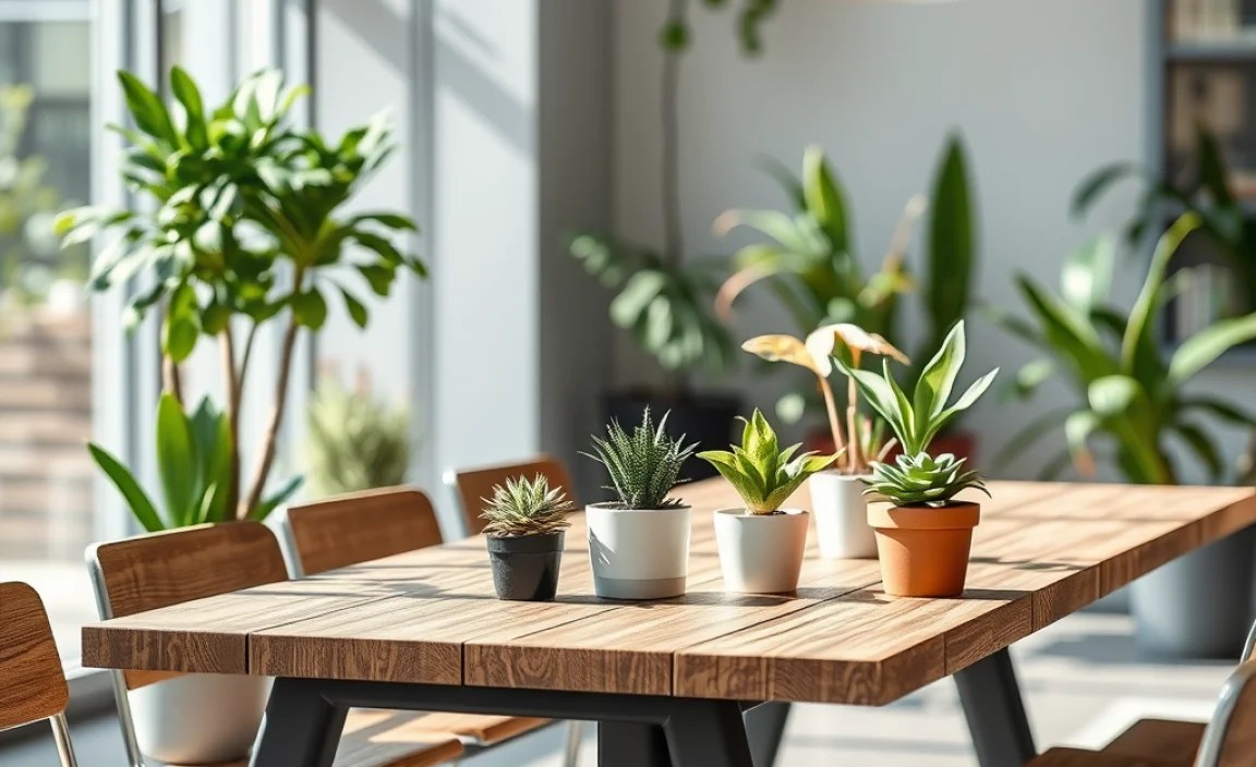table for plants outdoor