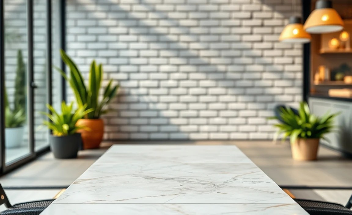 tile tabletop outdoors