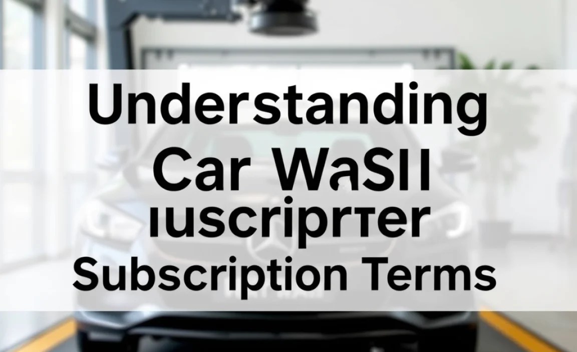 Understanding Car Wash Subscription Terms