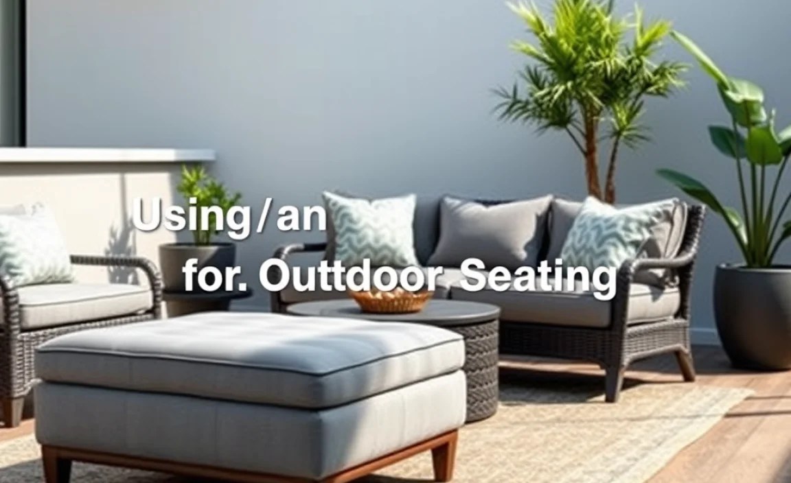 Using an Ottoman for Outdoor Seating