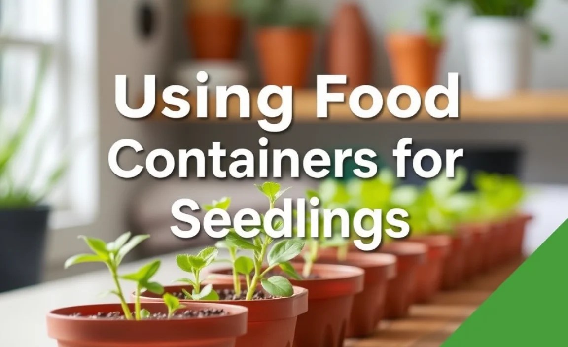 Using Food Containers for Seedlings