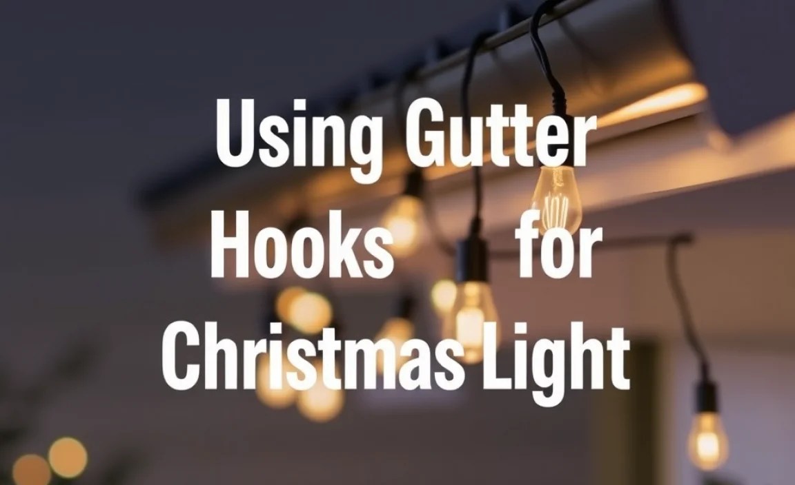 Using Gutter Hooks for Christmas Lights