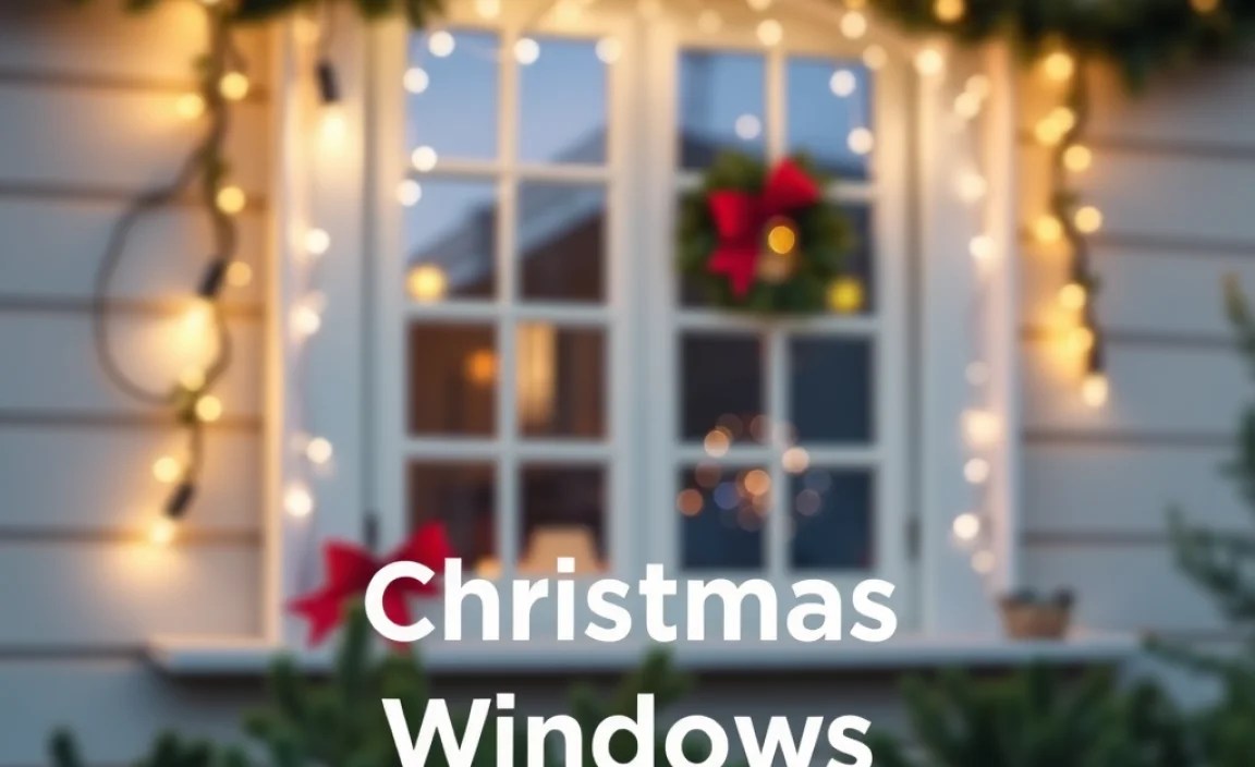 Using Lights for Christmas Windows