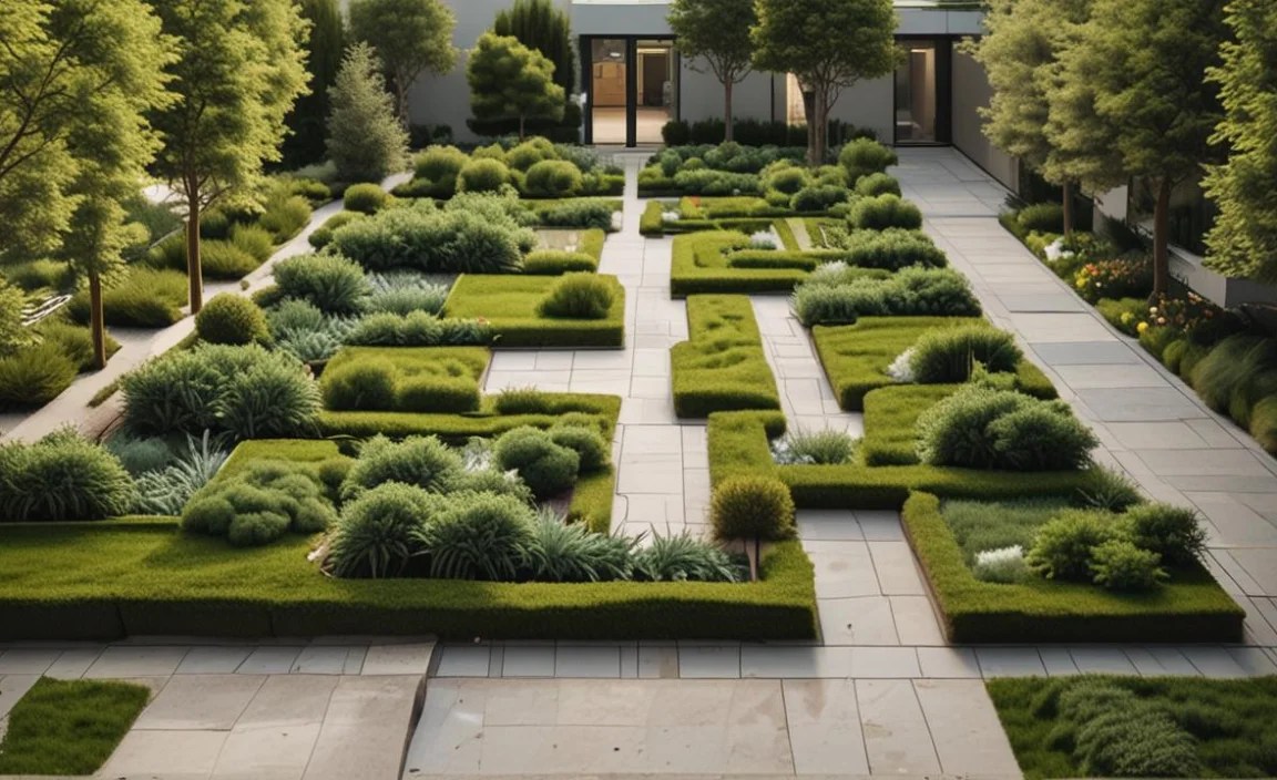 Creating Pathways in Square Gardens