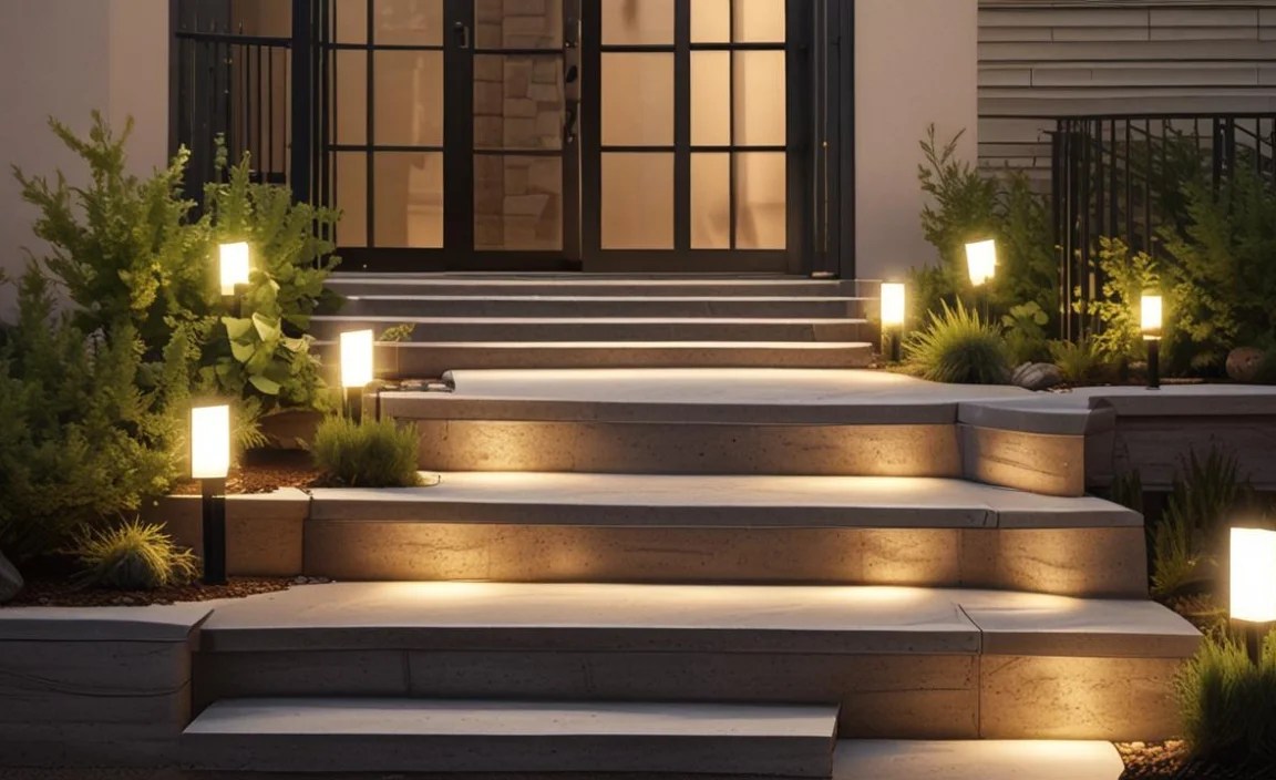 Installing Outdoor Lighting for Steps Safely