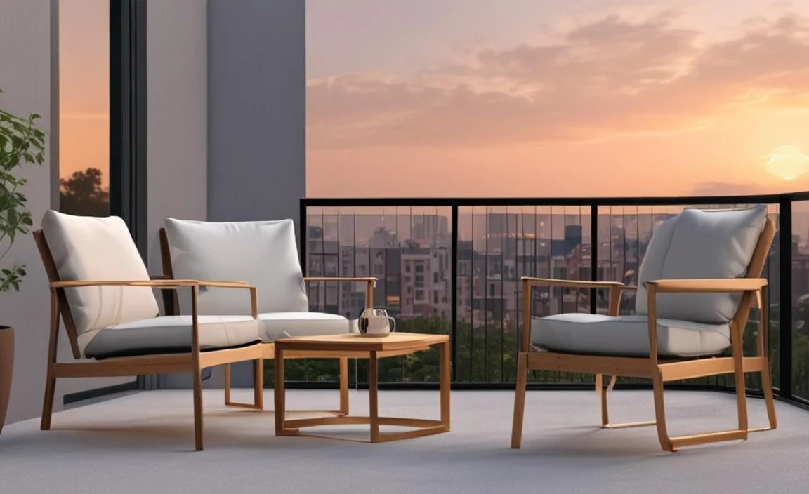 Stackable Small Outdoor Chairs for Balcony