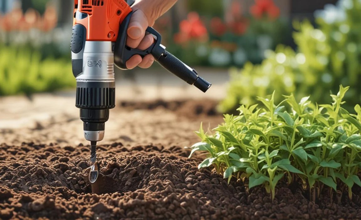 Using a Drill Attachment for Weeding