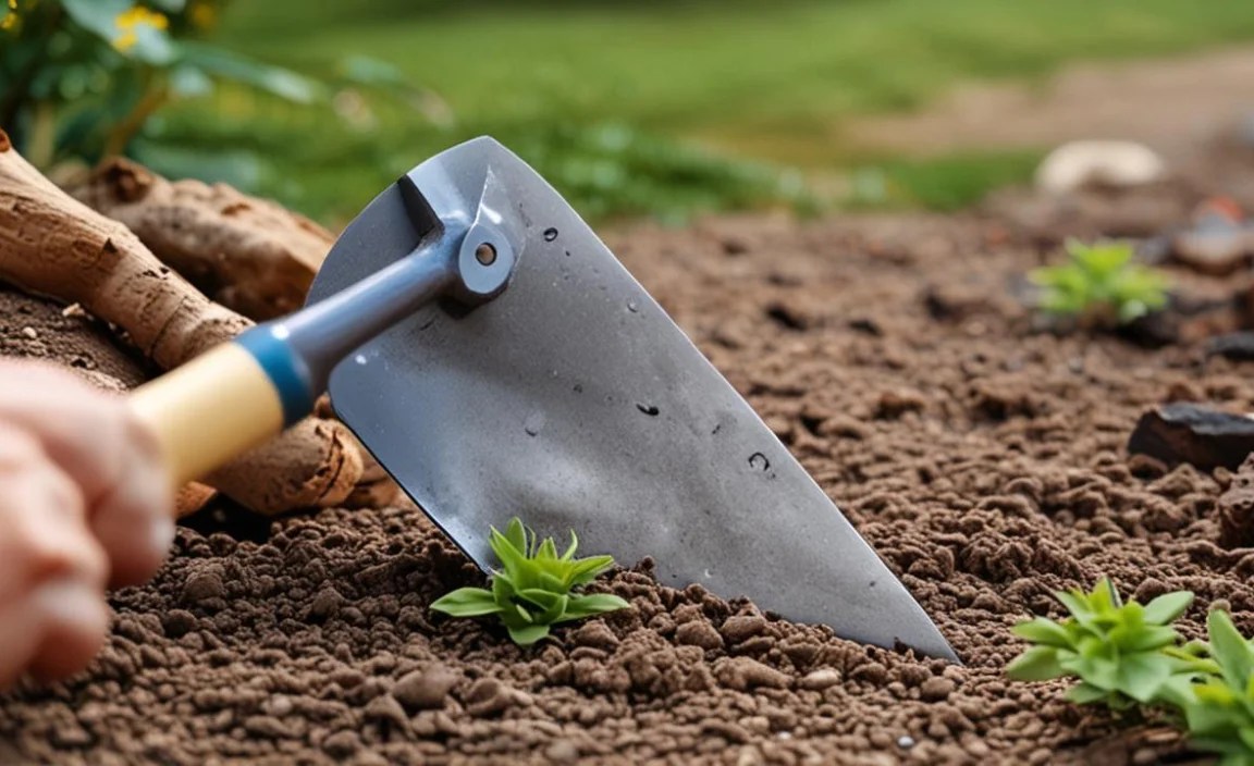 Using a Garden Trowel for Weeding