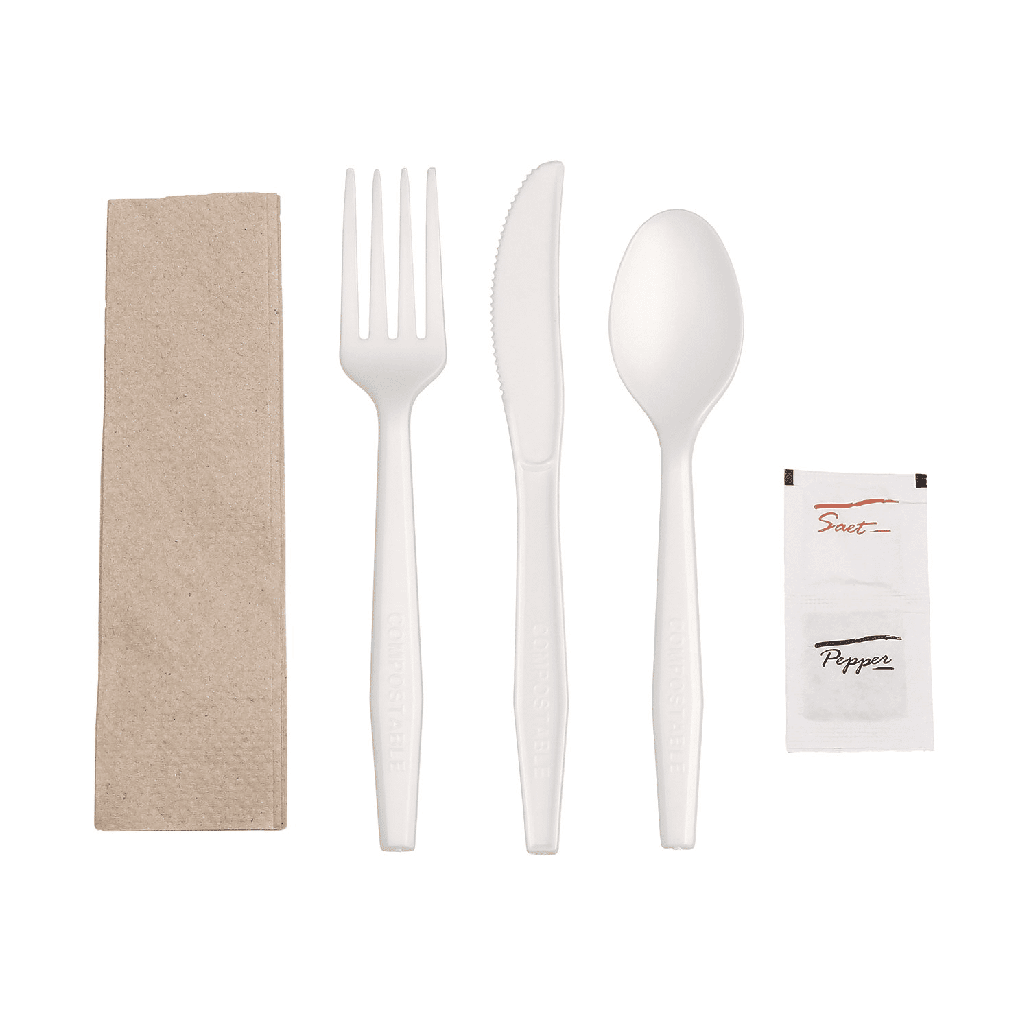 6" Compostable Cutlery Kit (250/case) Eco Pliant
