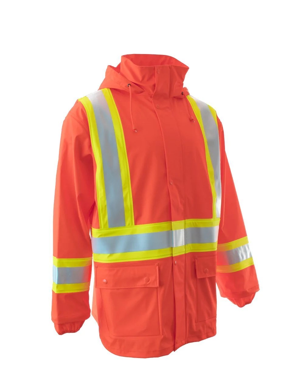 High Visibility Fire Resistant Rain Jacket Eco PPE & Safety Supplies Inc.