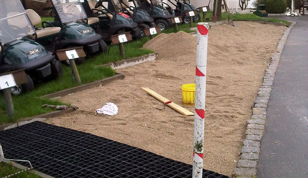 Permeable Golf Cart Parking Lot Ecoraster Grid