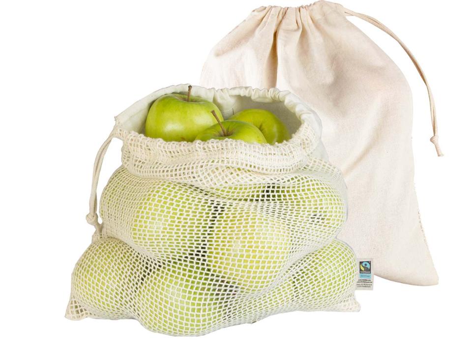 BOLSA MALLA ALGODÓN JUSTO fruta y verdura pack 2 Eco