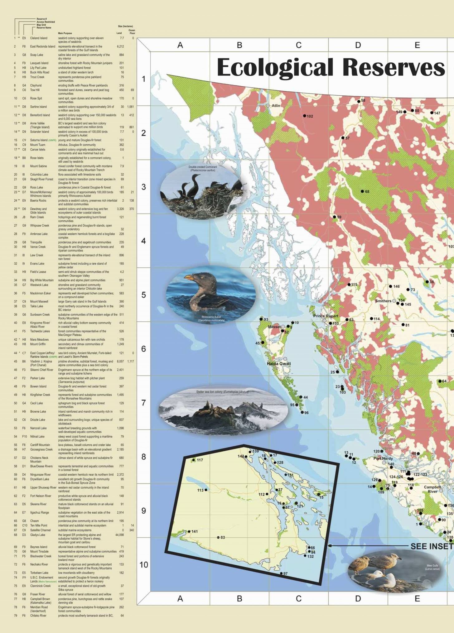 Map Of Reserves In Bc Updated map/brochure of BC’s Ecological Reserves Friends of