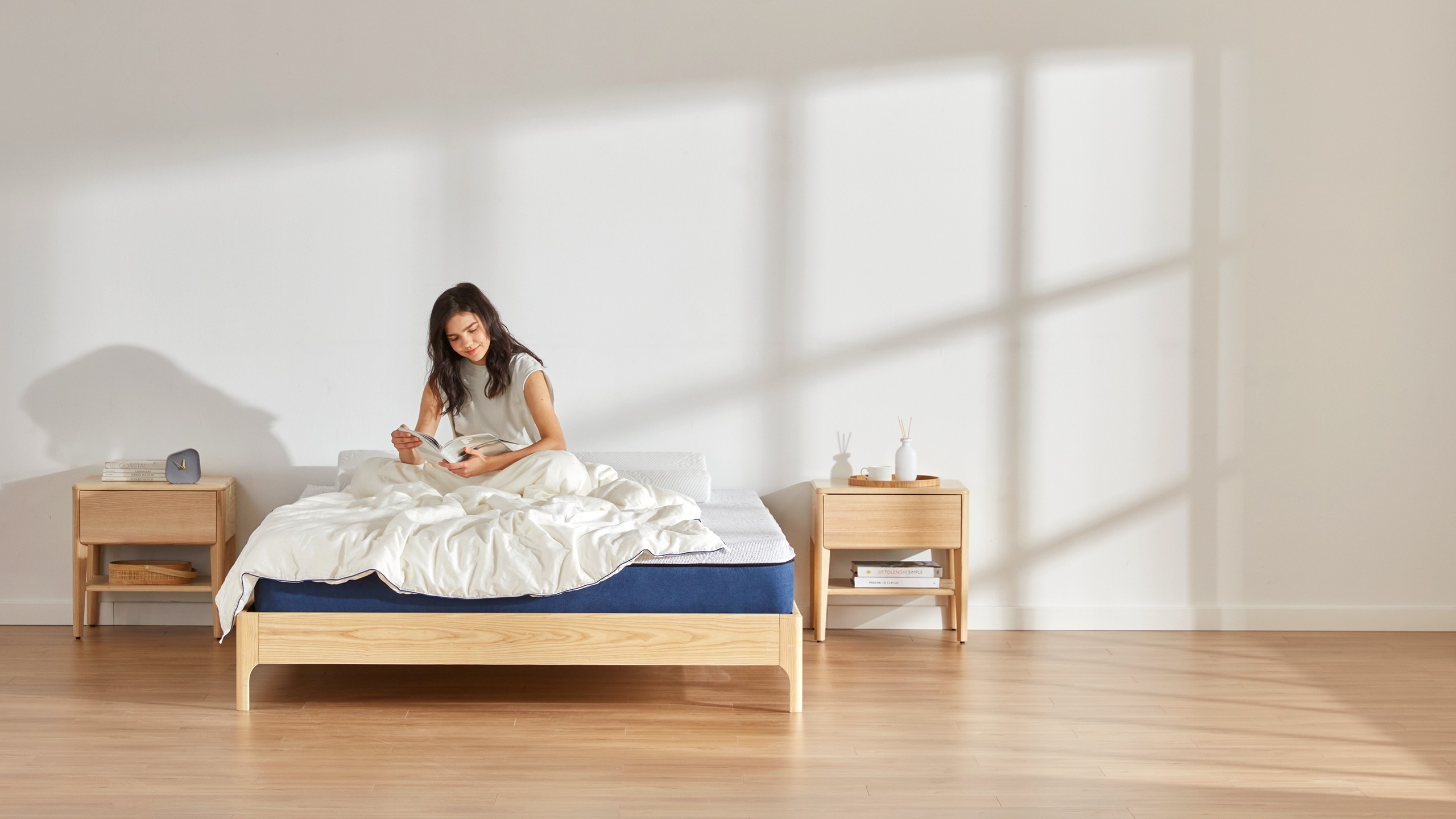 Capsule Bedside Table Phone Cable Management Ecosa® Eco Sleep New Zealand