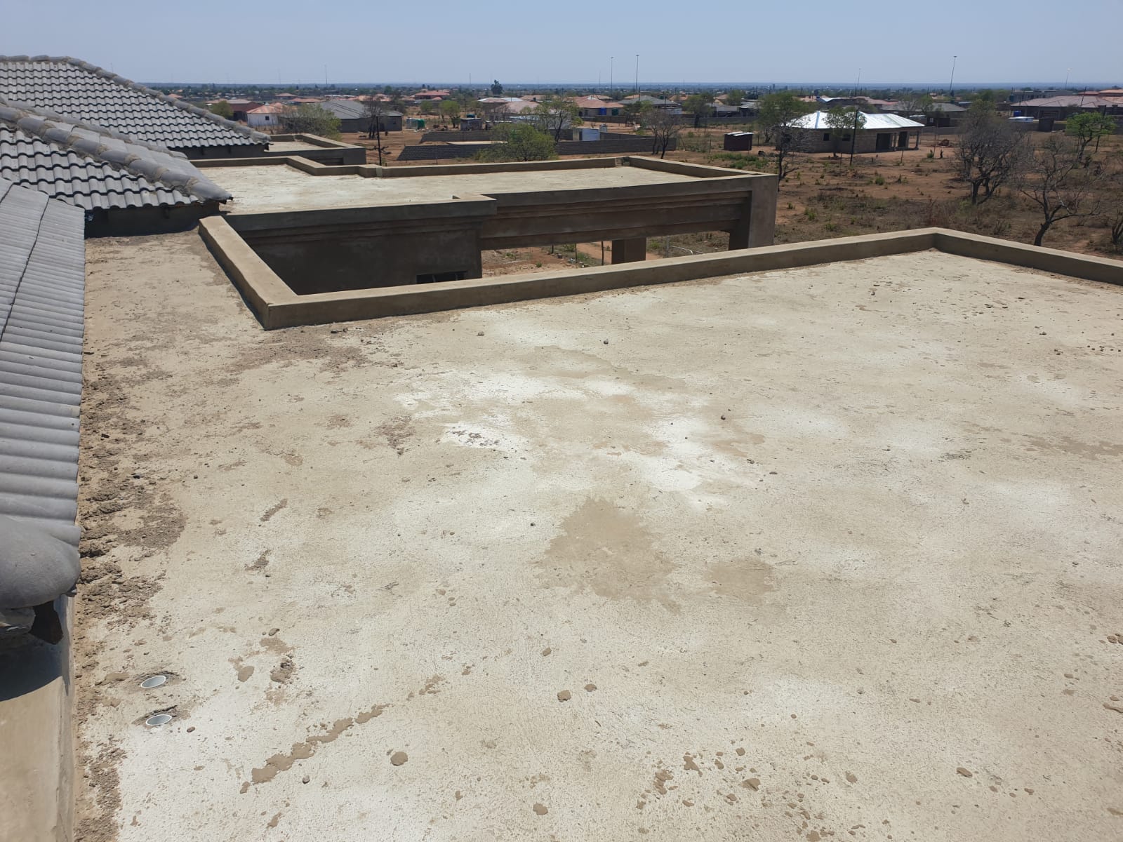 Concrete roof slab waterproofing