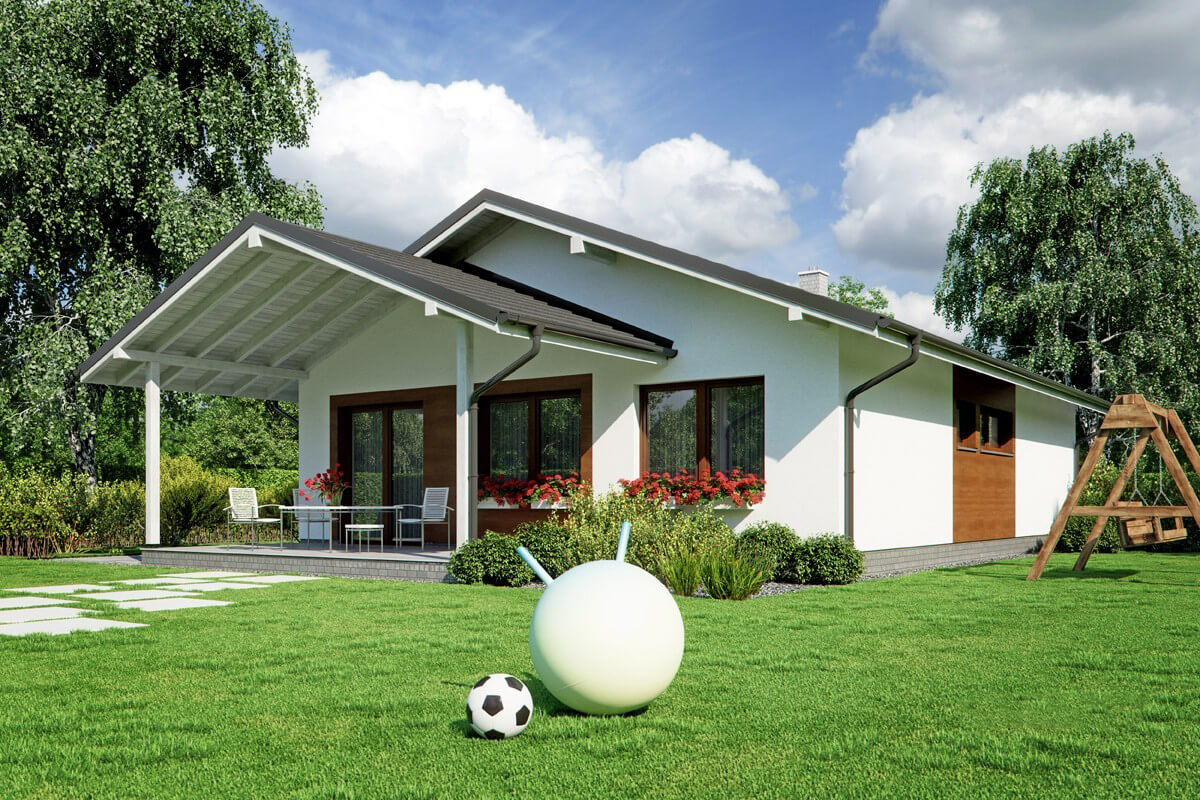 Project of a onestorey house without a garage S125 EcoSipBud