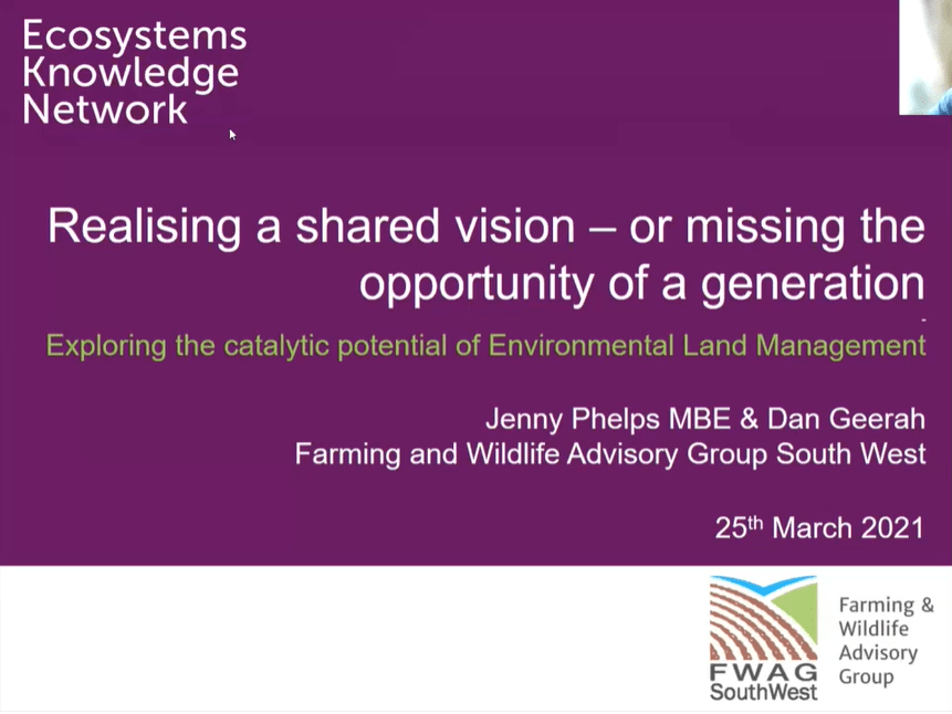 Environmental Land Management. Realising a shared vision or missing