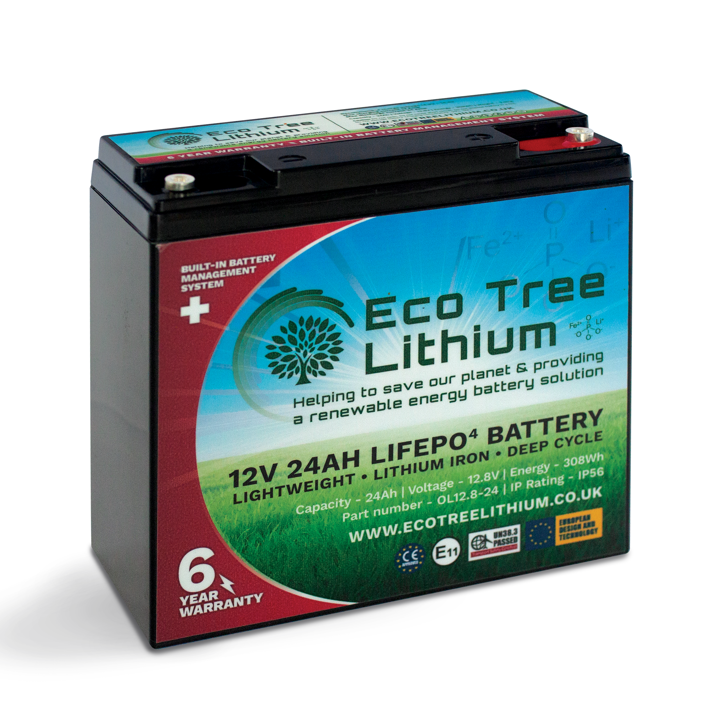 12V 24AH Eco Tree Lithium