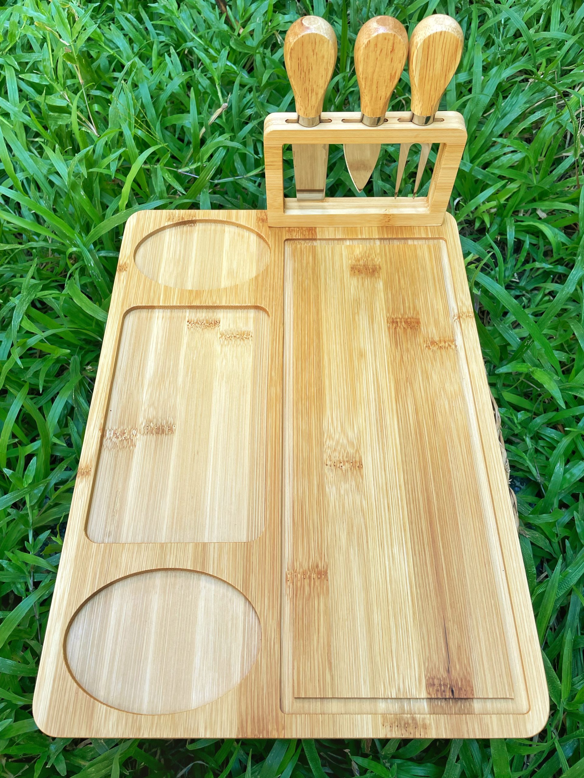 Bamboo Charcuterie Board and Knife Set Eco Warrior PH