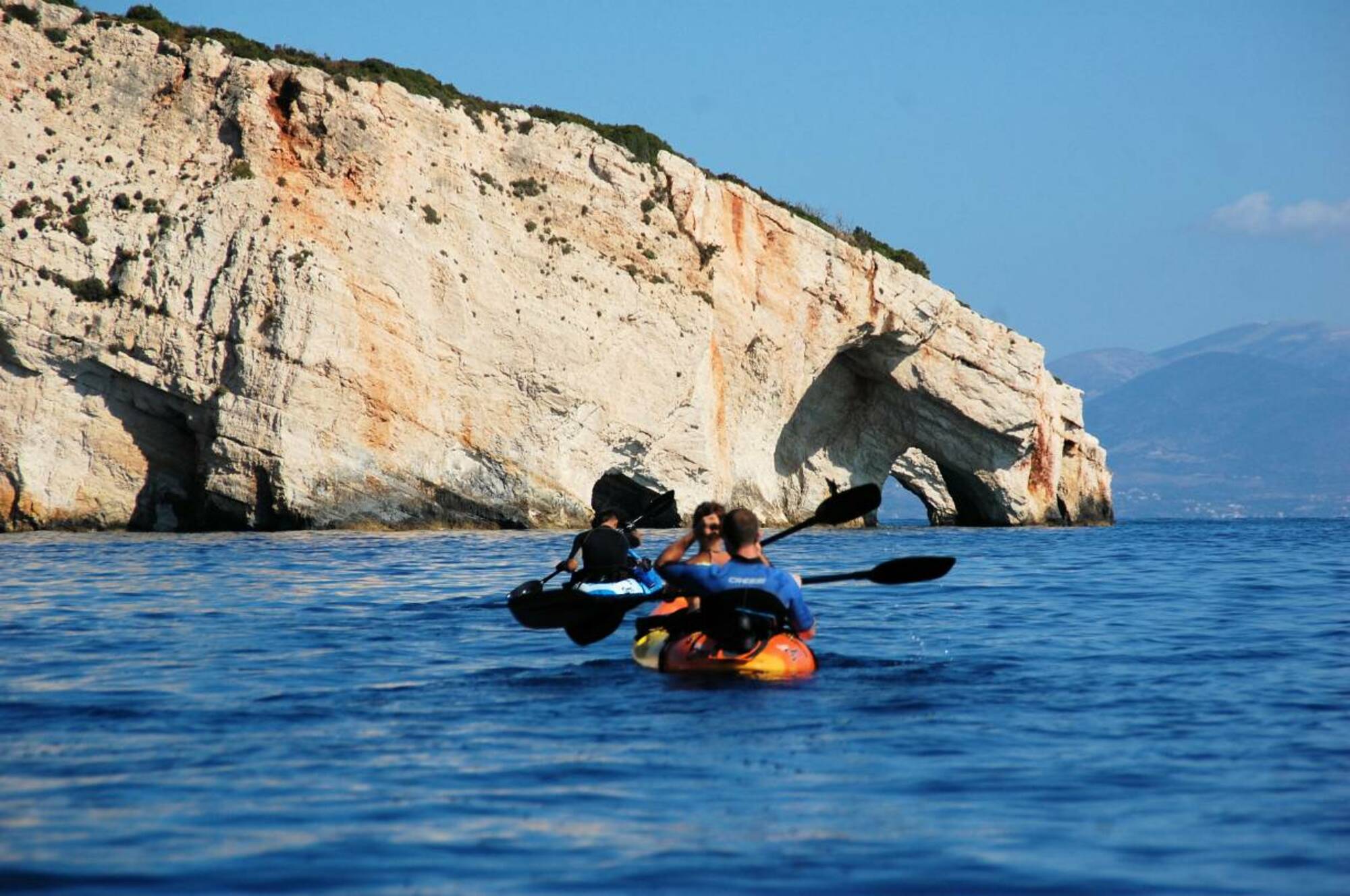 Kayak adventure tour in the Blue Caves of Zakynthos Zante