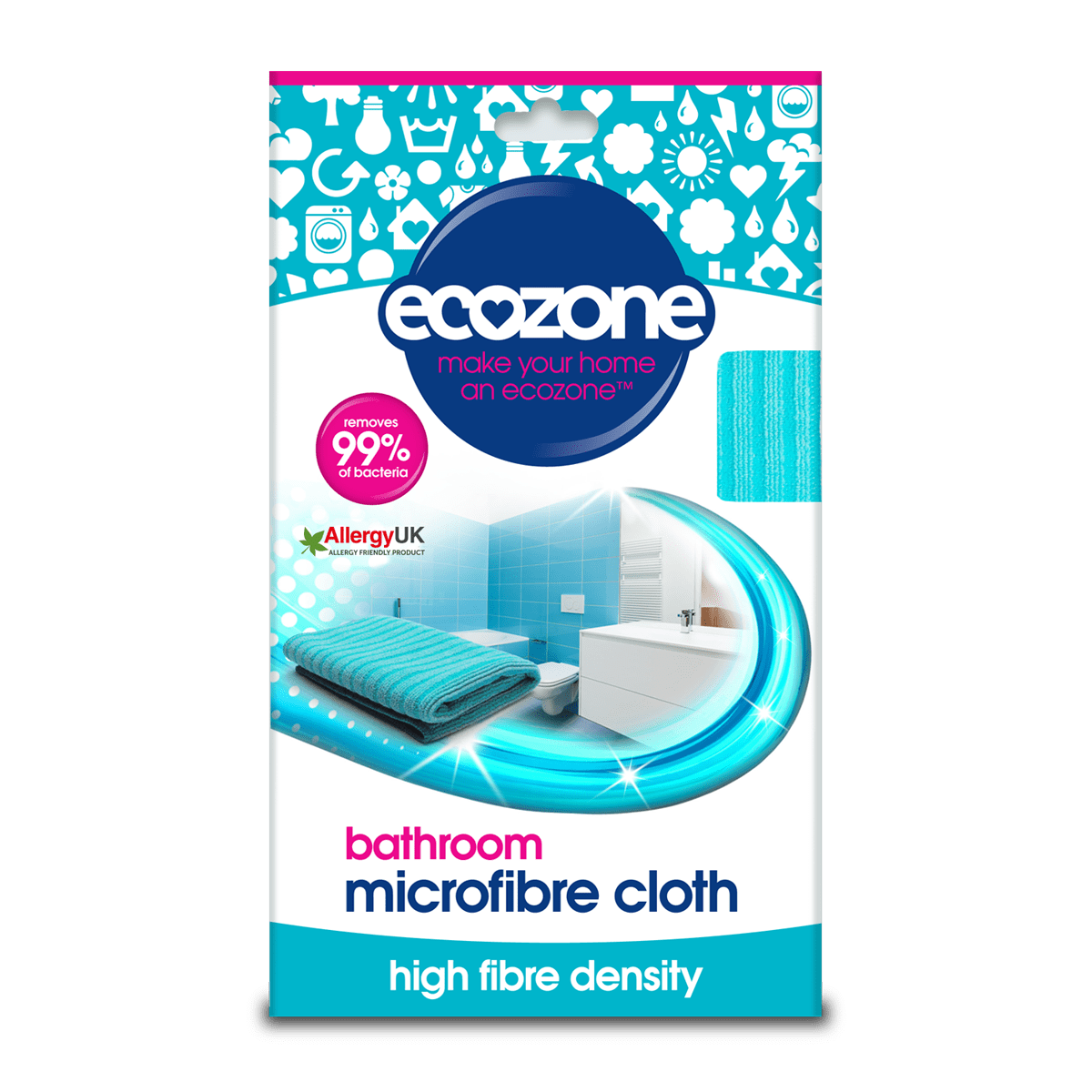 Bathroom Microfibre Cloth Ecozone Cleaning Products OFFICIAL