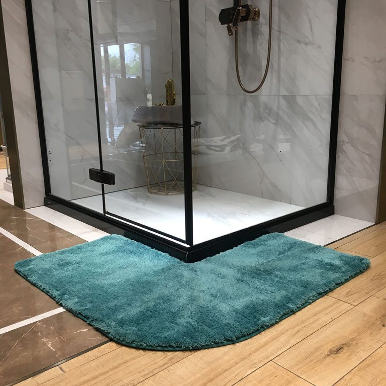 L shaped corner rug for H framed sliding shower High quality rugs