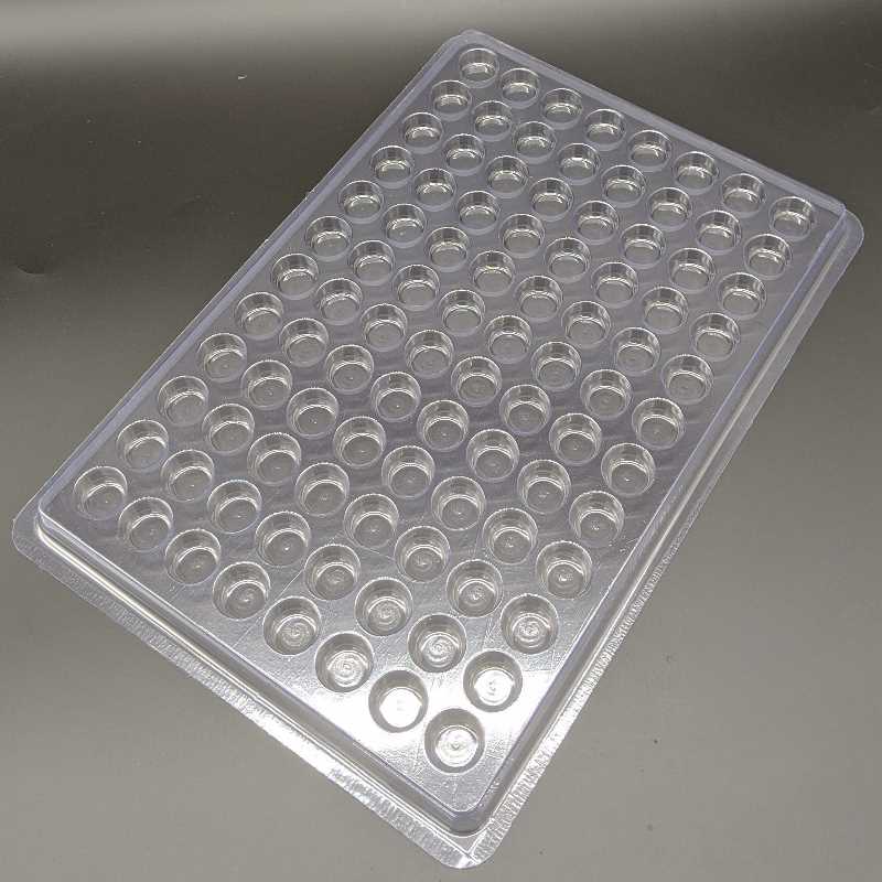 Round Cavity Clear Plastic Trays .63 Diameter X .25 Engineered