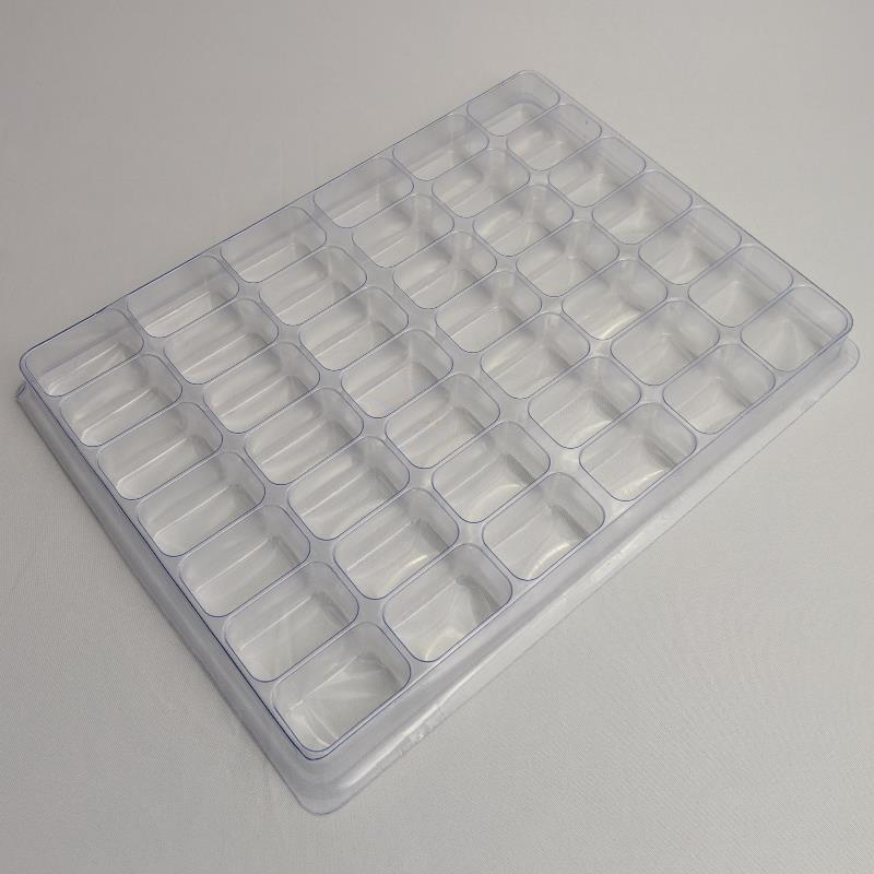 Rectangular Cavity Clear Plastic Trays 1.5 X 1 X 1 Engineered