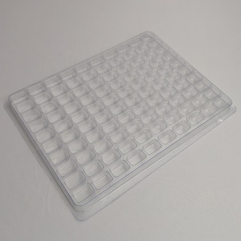 Rectangular Cavity Clear Plastic Trays 1 X .63 X 0.5