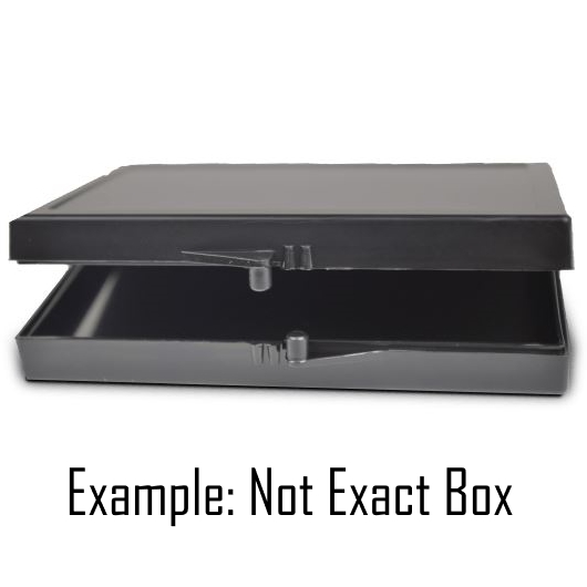 ESD Hinged Plastic Box 4.625 X 3.5 In Stock Heavy Duty Hinges