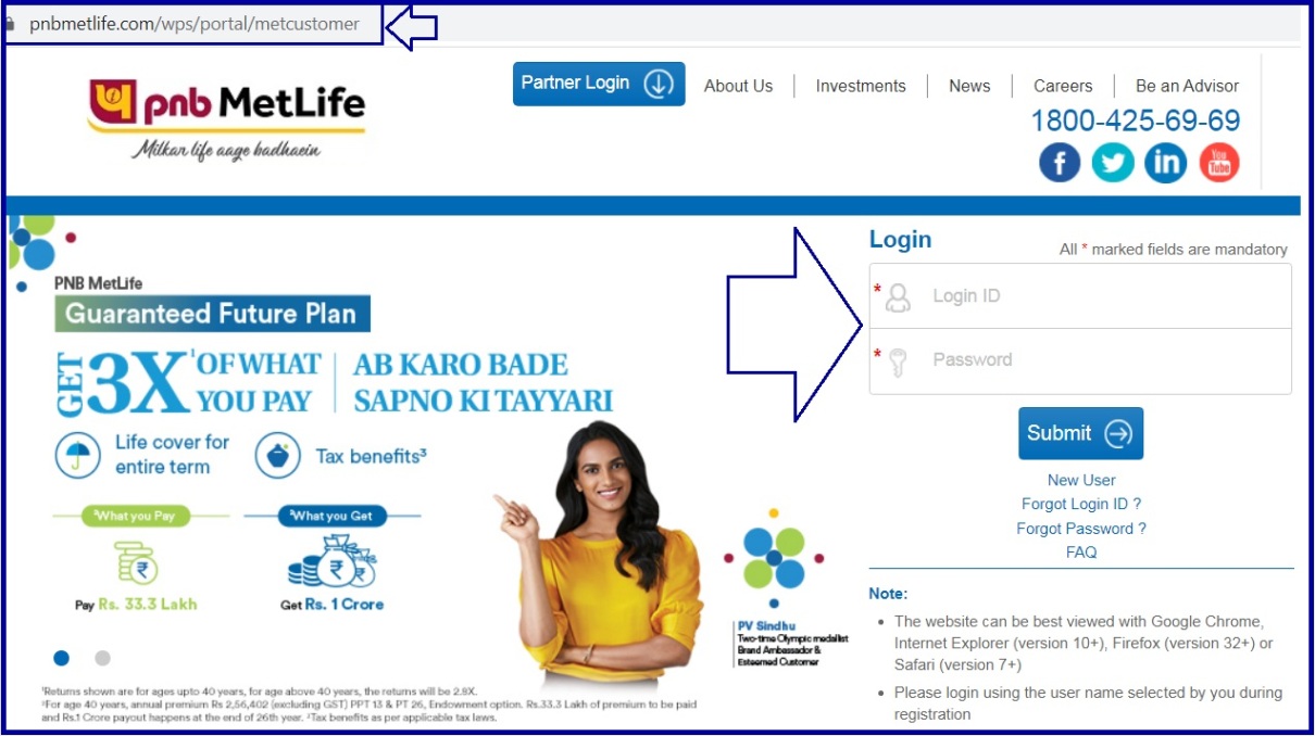 PNB MetLife Insurance Login, Registration 2024 at