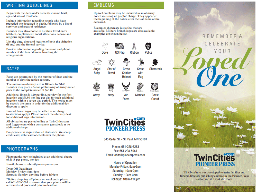 Obituaries Ecremation MN, Online cremation services for St. Paul