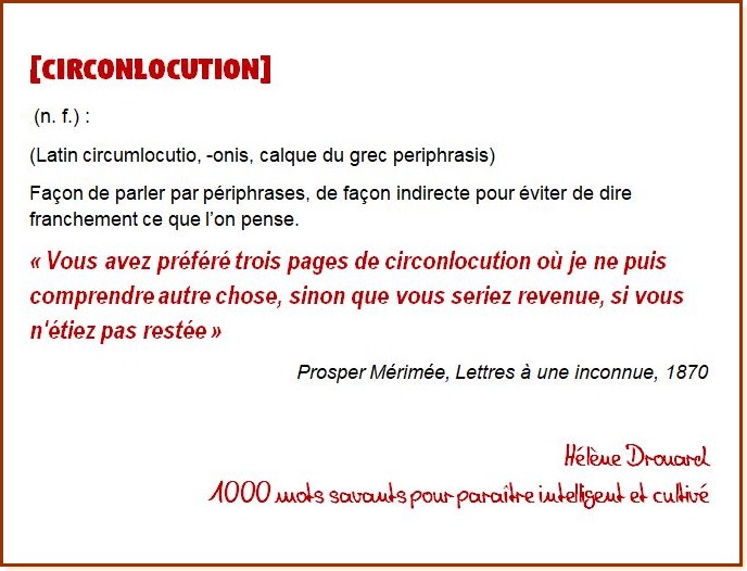 Circonlocution son étymologie revisitée Écri'turbulente
