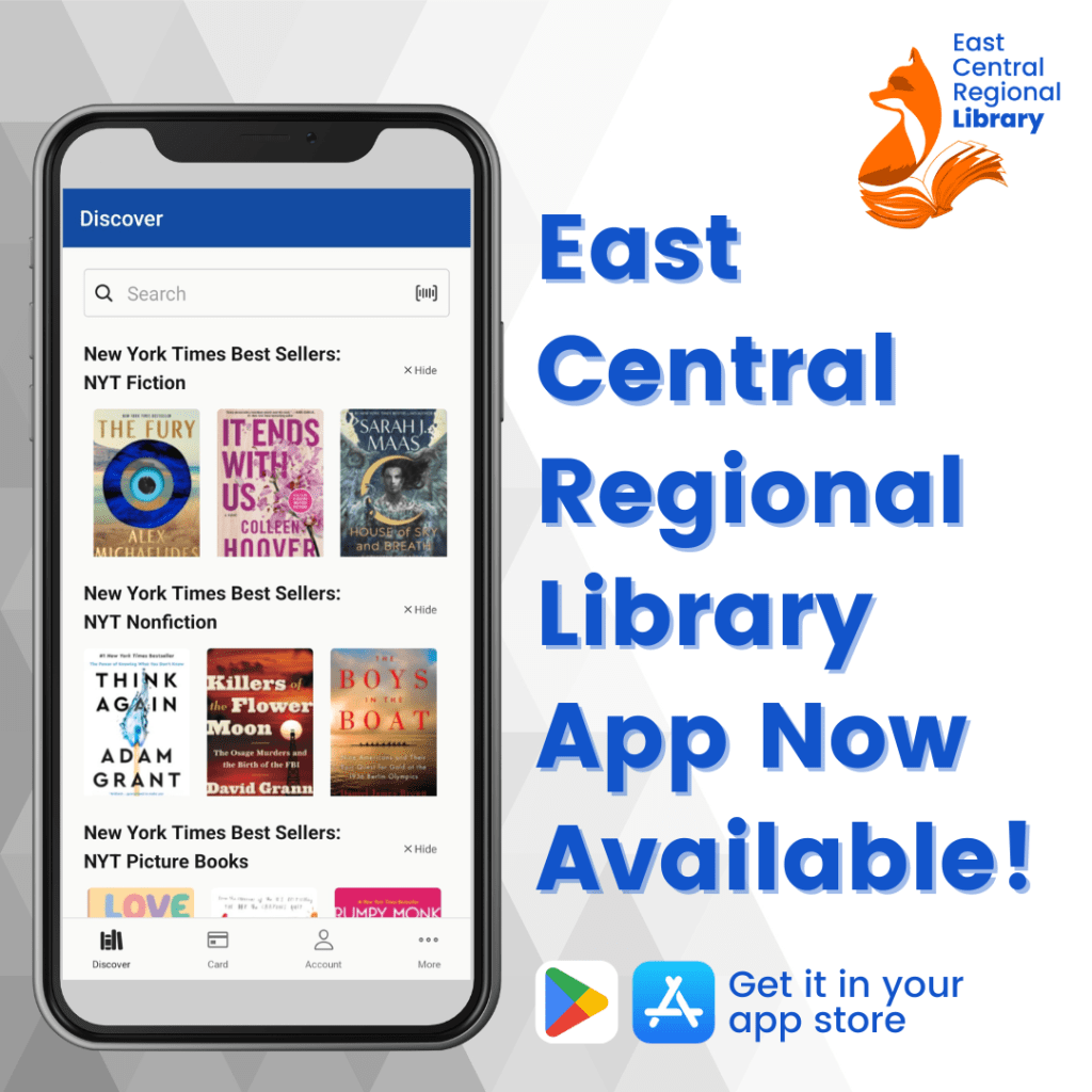 East Central Regional Library App Now Available! ECRL