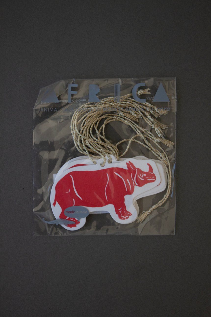 Animal Gift Tags Pack of Eight ecru