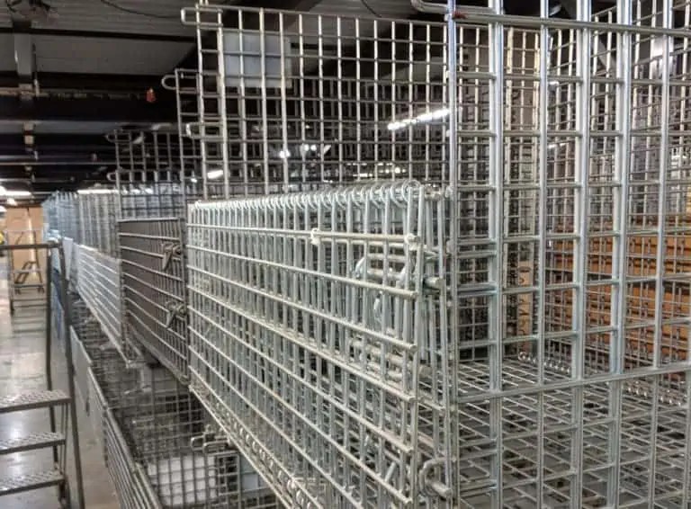 Used Wire Containers Collapsible w/ FoldDown Gate